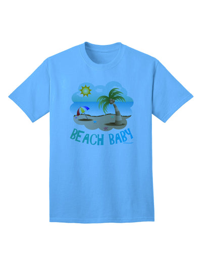 Vibrant Summer Beach Scene - Beach Baby Adult T-Shirt by TooLoud-Mens T-shirts-TooLoud-Aquatic-Blue-Small-Davson Sales