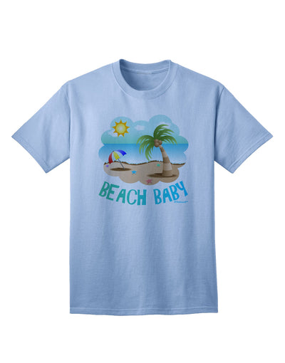 Vibrant Summer Beach Scene - Beach Baby Adult T-Shirt by TooLoud-Mens T-shirts-TooLoud-Light-Blue-Small-Davson Sales