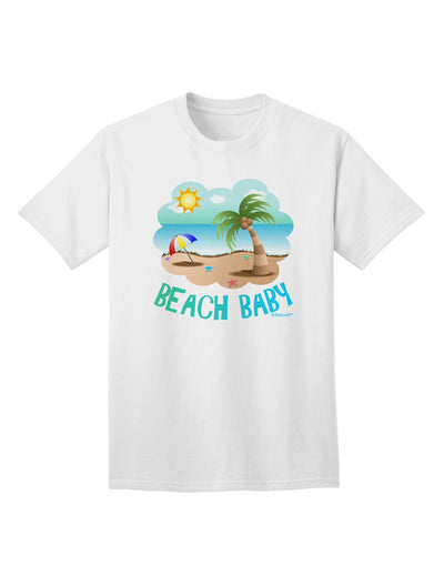 Vibrant Summer Beach Scene - Beach Baby Adult T-Shirt by TooLoud-Mens T-shirts-TooLoud-White-Small-Davson Sales