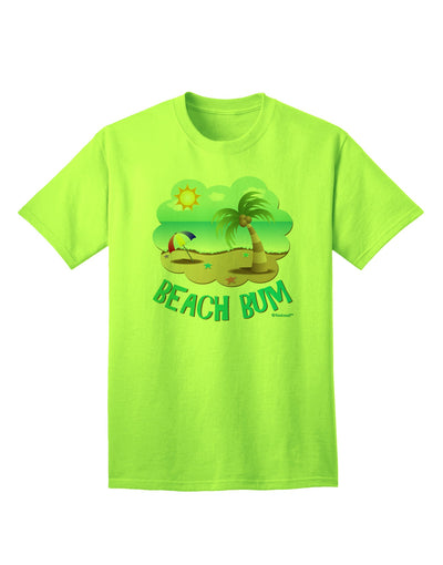 Vibrant Summer Beachscape - Beach Enthusiast Adult T-Shirt by TooLoud-Mens T-shirts-TooLoud-Neon-Green-Small-Davson Sales