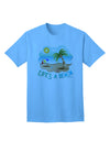 Vibrant Summer Beachscape - Life's a Beach Adult T-Shirt by TooLoud-Mens T-shirts-TooLoud-Aquatic-Blue-Small-Davson Sales