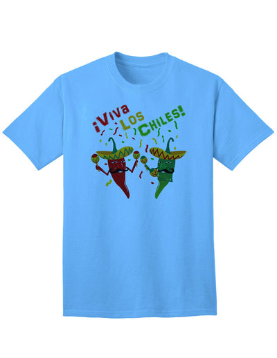 Vibrant and Stylish Viva Los Chiles Adult T-Shirt-Mens T-shirts-TooLoud-Aquatic-Blue-Small-Davson Sales