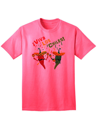 Vibrant and Stylish Viva Los Chiles Adult T-Shirt-Mens T-shirts-TooLoud-Neon-Pink-Small-Davson Sales