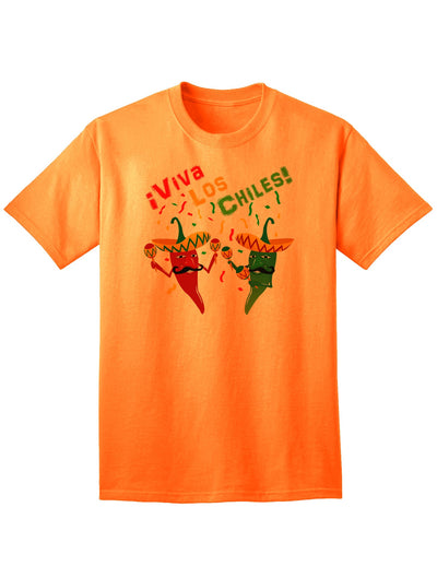 Vibrant and Stylish Viva Los Chiles Adult T-Shirt-Mens T-shirts-TooLoud-Neon-Orange-Small-Davson Sales