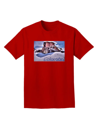 Victor Mines Colorado Text Adult Dark T-Shirt-Mens T-Shirt-TooLoud-Red-Small-Davson Sales