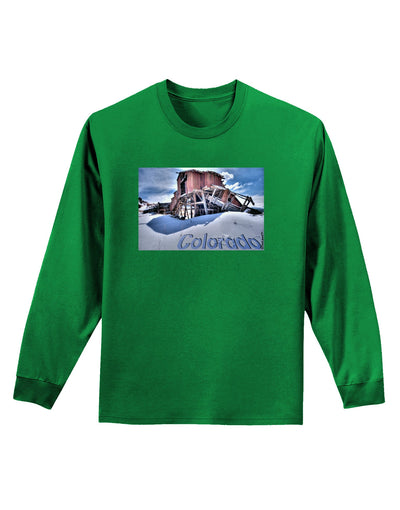 Victor Mines Colorado Text Adult Long Sleeve Dark T-Shirt-TooLoud-Kelly-Green-Small-Davson Sales