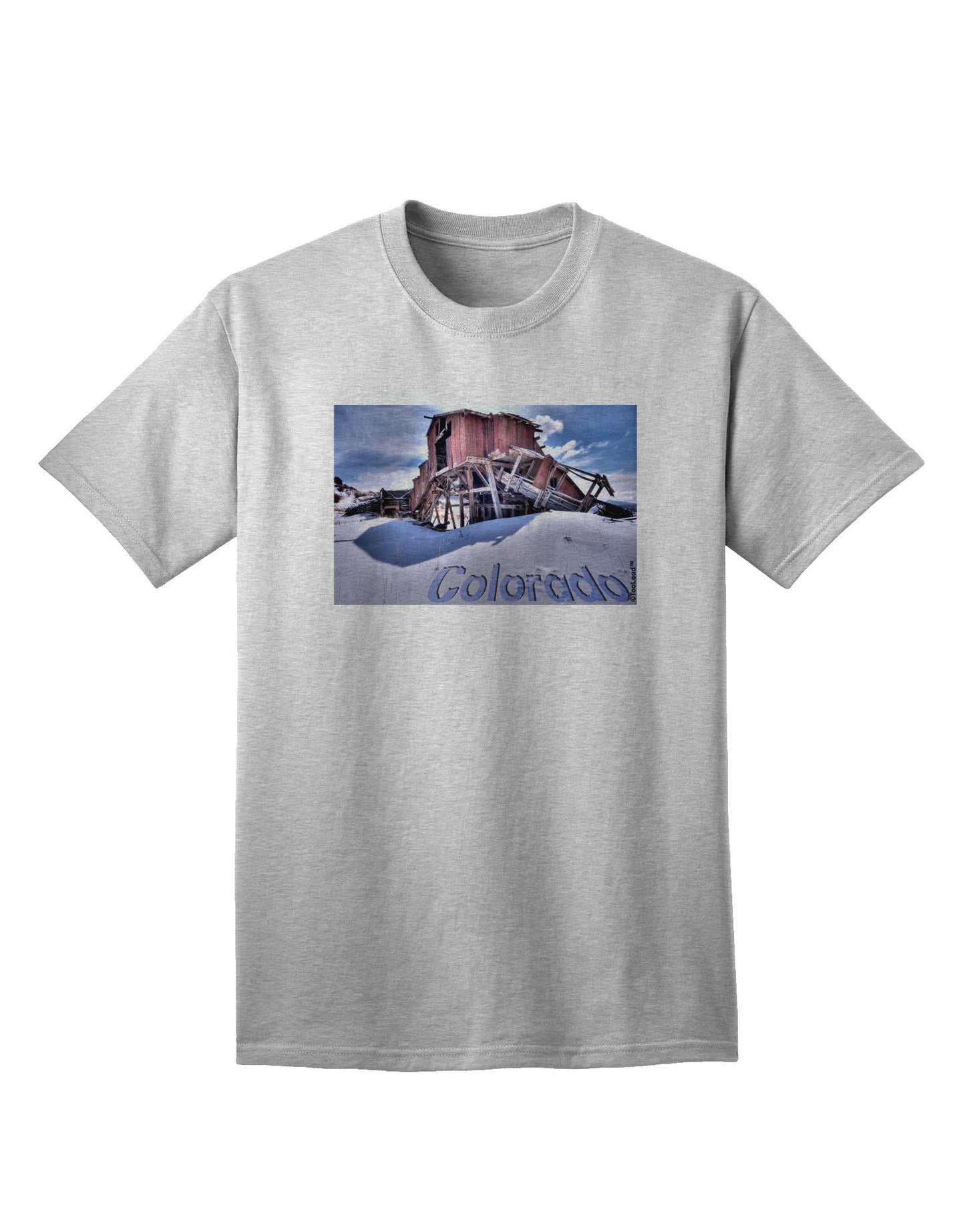 Victor Mines Colorado Text Adult T-Shirt-Mens T-Shirt-TooLoud-AshGray-Small-Davson Sales