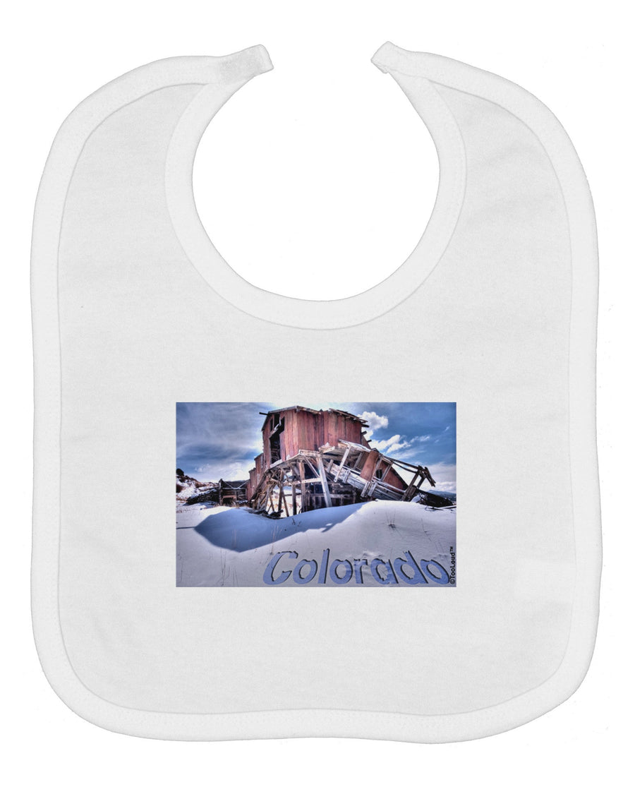 Victor Mines Colorado Text Baby Bib