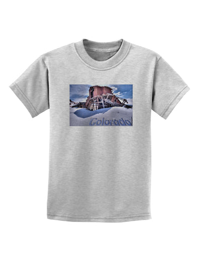 Victor Mines Colorado Text Childrens T-Shirt-Childrens T-Shirt-TooLoud-AshGray-X-Small-Davson Sales