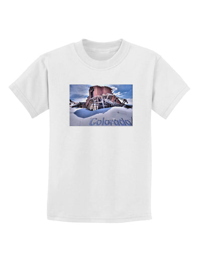 Victor Mines Colorado Text Childrens T-Shirt-Childrens T-Shirt-TooLoud-White-X-Small-Davson Sales