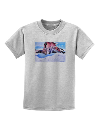 Victor Mines Colorado Watercolor Childrens T-Shirt-Childrens T-Shirt-TooLoud-AshGray-X-Small-Davson Sales