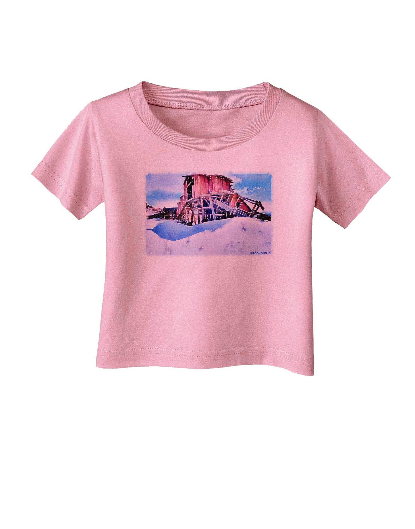 Victor Mines Colorado Watercolor Infant T-Shirt-Infant T-Shirt-TooLoud-Candy-Pink-06-Months-Davson Sales