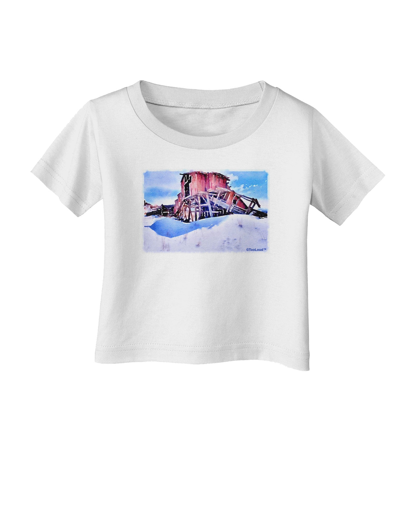 Victor Mines Colorado Watercolor Infant T-Shirt-Infant T-Shirt-TooLoud-White-06-Months-Davson Sales
