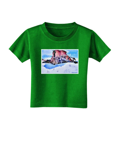 Victor Mines Colorado Watercolor Toddler T-Shirt Dark-Toddler T-Shirt-TooLoud-Clover-Green-2T-Davson Sales