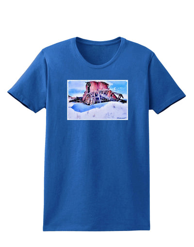 Victor Mines Colorado Watercolor Womens Dark T-Shirt-TooLoud-Royal-Blue-X-Small-Davson Sales