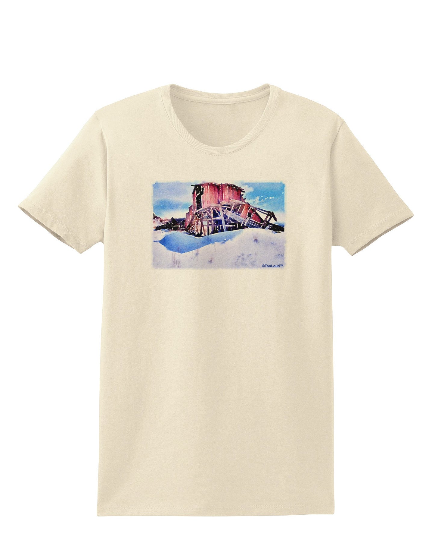 Victor Mines Colorado Watercolor Womens T-Shirt-Womens T-Shirt-TooLoud-Natural-X-Small-Davson Sales