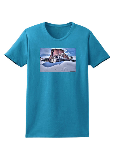 Victor Mines Colorado Womens Dark T-Shirt-TooLoud-Turquoise-X-Small-Davson Sales