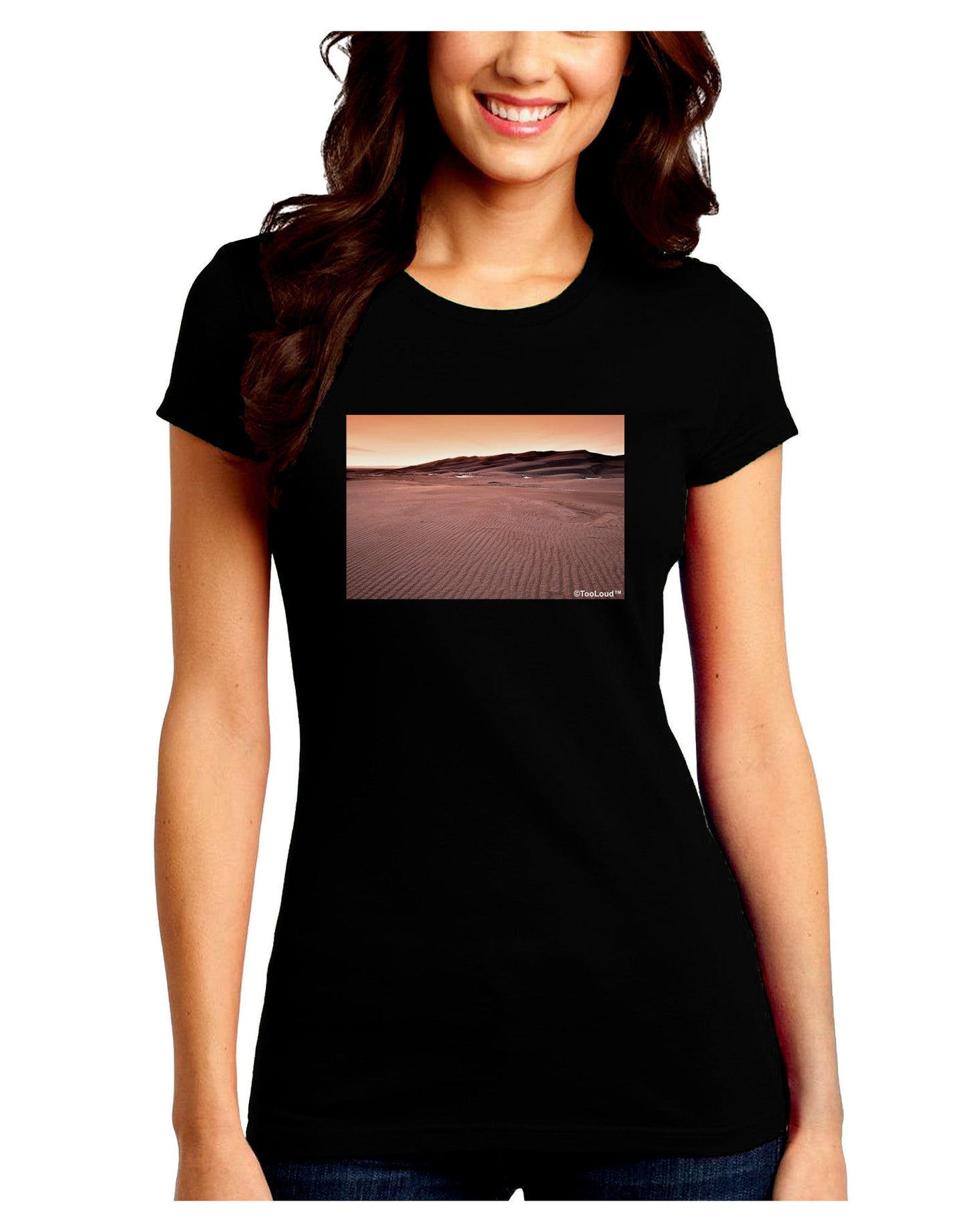 Victor Mines Juniors Petite Crew Dark T-Shirt-T-Shirts Juniors Tops-TooLoud-Black-Juniors Fitted Small-Davson Sales