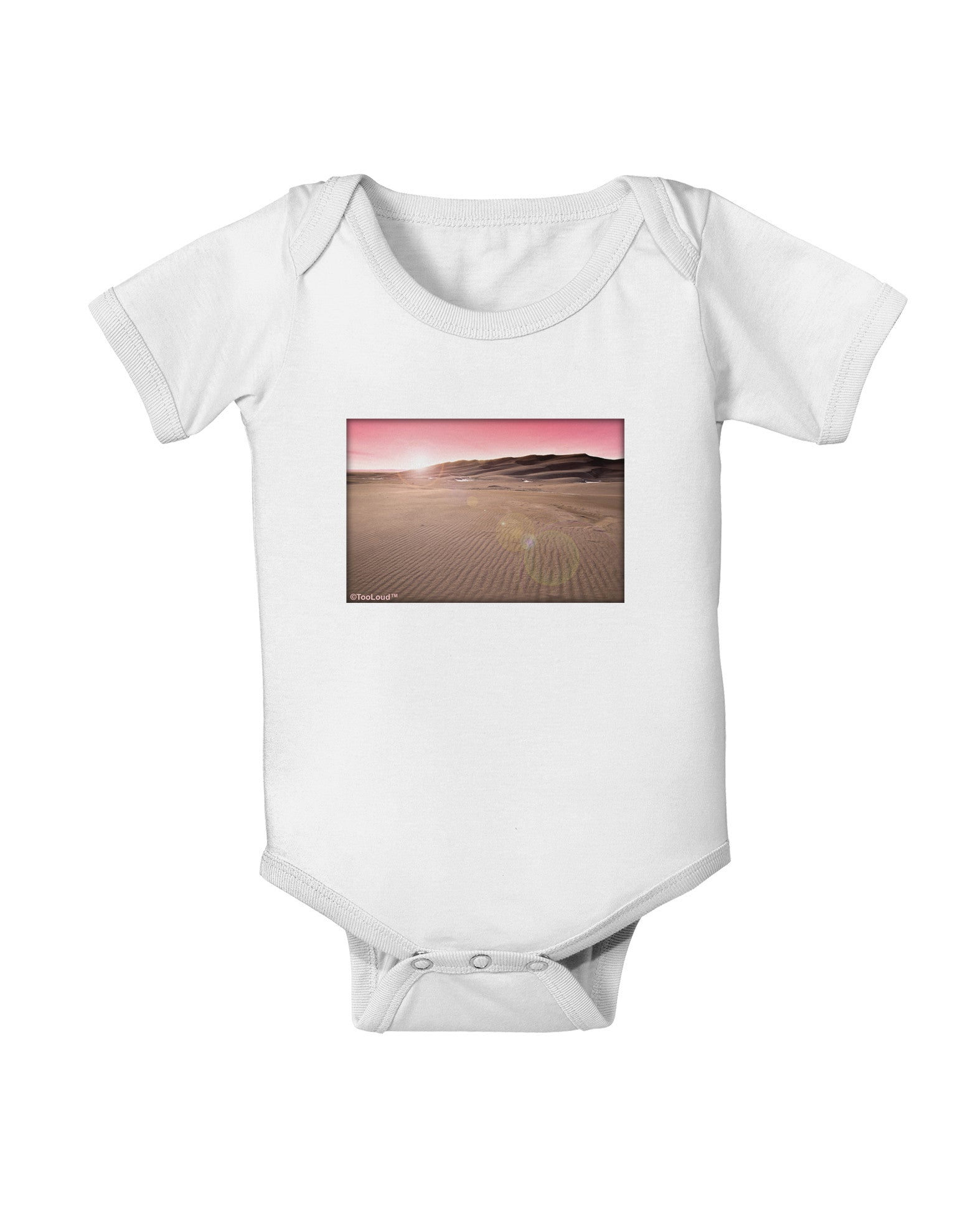 Victor Mines Pink Sunrise Baby Romper Bodysuit-Baby Romper-TooLoud-White-06-Months-Davson Sales