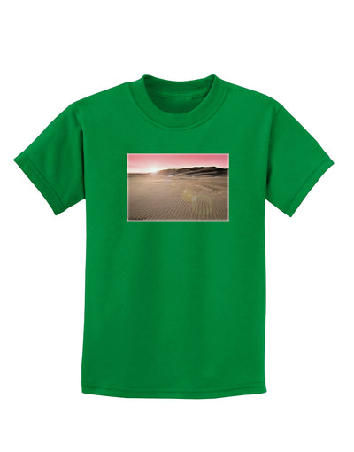 Victor Mines Pink Sunrise Childrens Dark T-Shirt-Childrens T-Shirt-TooLoud-Kelly-Green-X-Small-Davson Sales