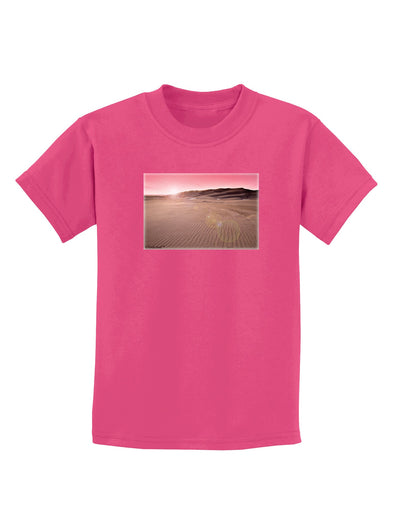 Victor Mines Pink Sunrise Childrens Dark T-Shirt-Childrens T-Shirt-TooLoud-Sangria-X-Small-Davson Sales