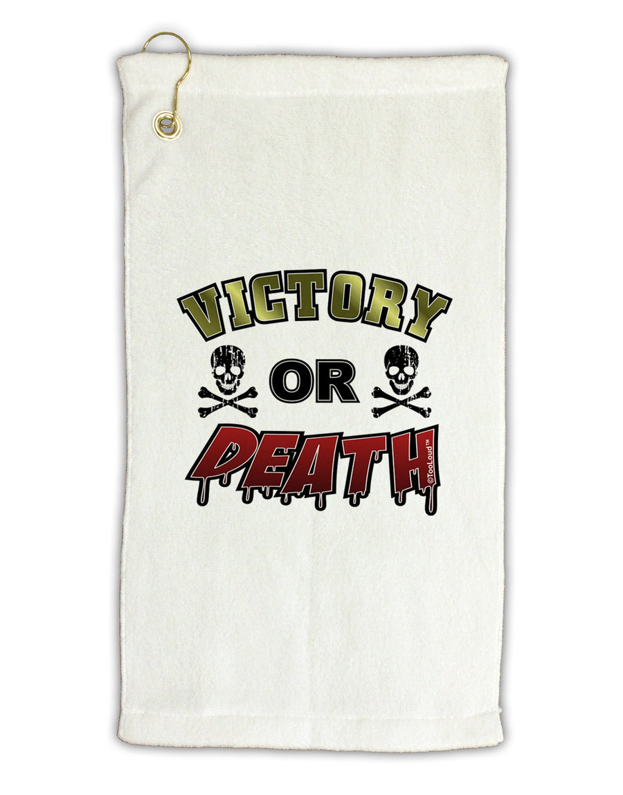 Victory Or Death Micro Terry Gromet Golf Towel 16 x 25 inch-Golf Towel-TooLoud-White-Davson Sales