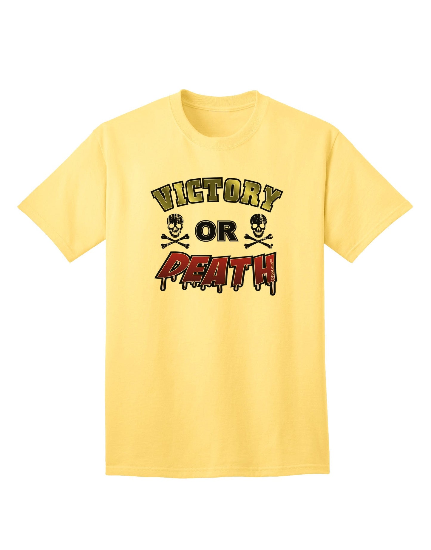 Victory Or Death Premium Adult T-Shirt for the Fearless Achiever-Mens T-shirts-TooLoud-Yellow-Small-Davson Sales