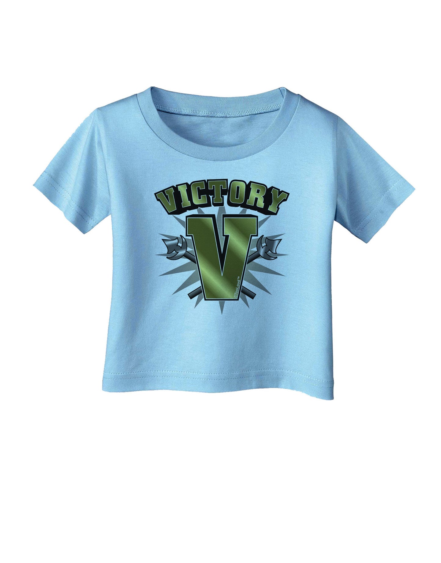 Victory V Infant T-Shirt-Infant T-Shirt-TooLoud-Aquatic-Blue-06-Months-Davson Sales