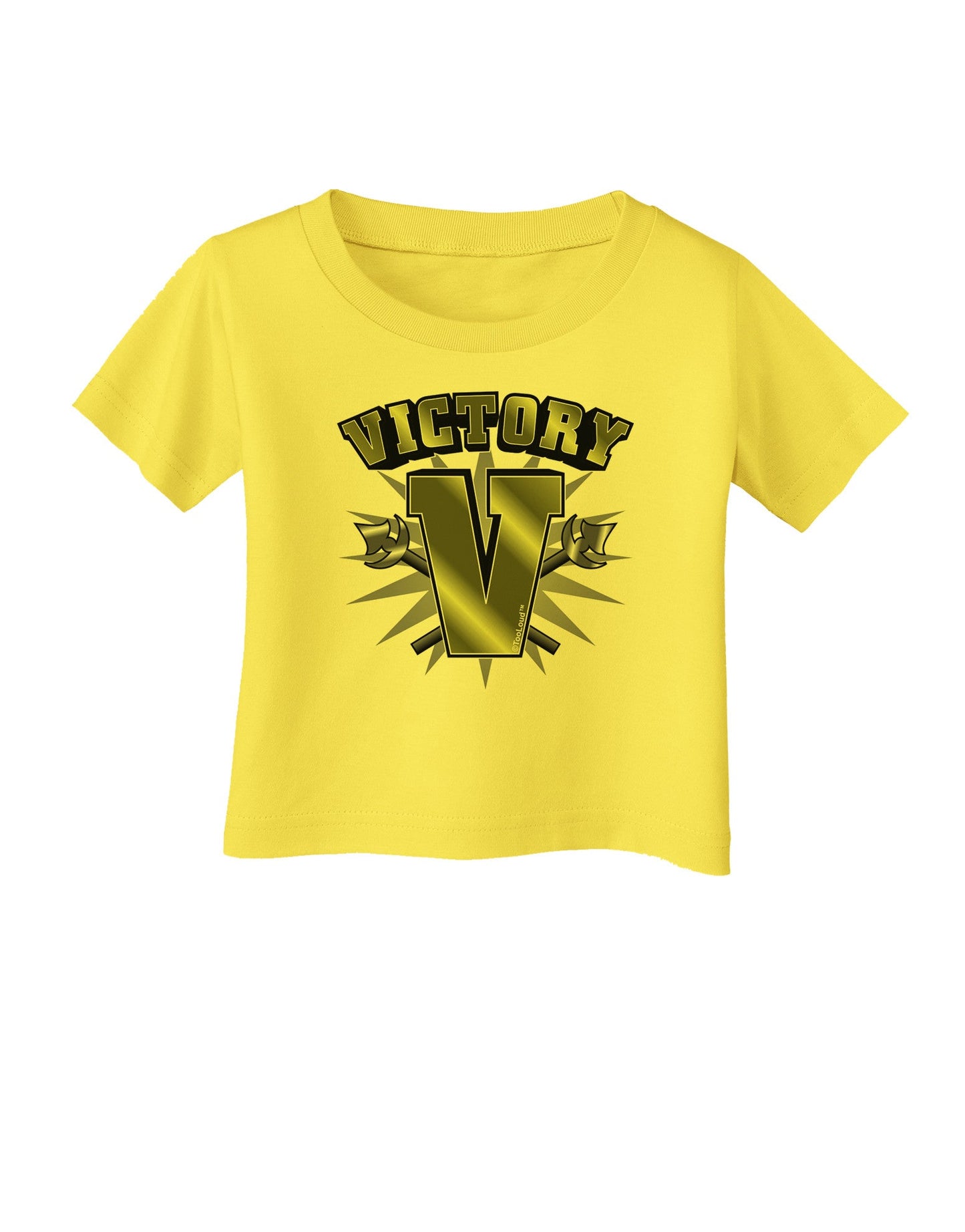 Victory V Infant T-Shirt-Infant T-Shirt-TooLoud-Yellow-06-Months-Davson Sales