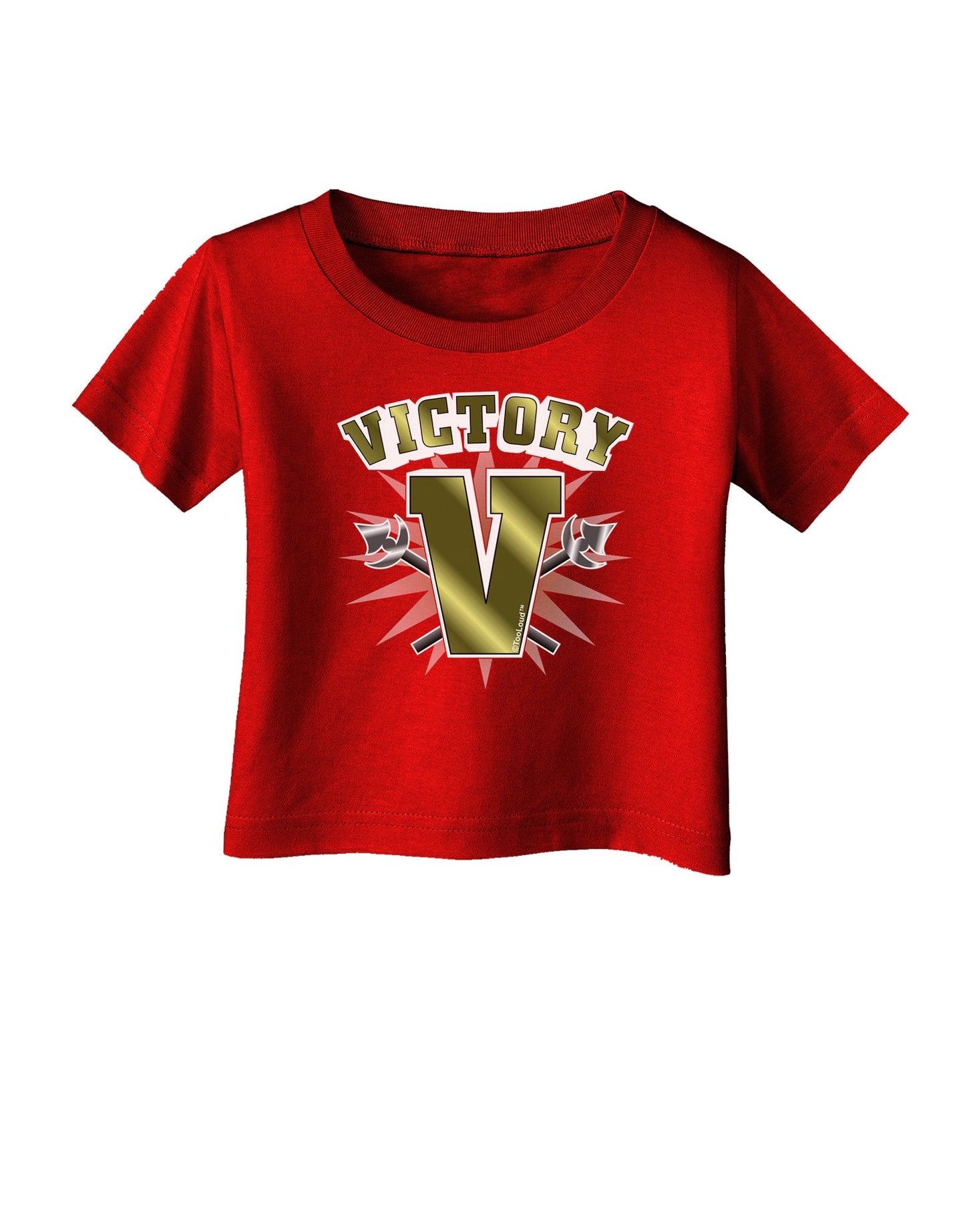 Victory V Infant T-Shirt Dark-Infant T-Shirt-TooLoud-Red-06-Months-Davson Sales