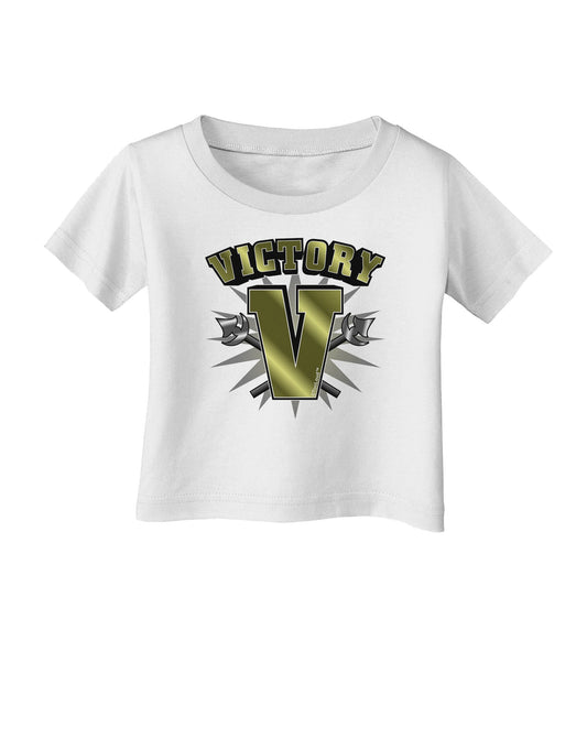 Victory V Infant T-Shirt-Infant T-Shirt-TooLoud-White-06-Months-Davson Sales