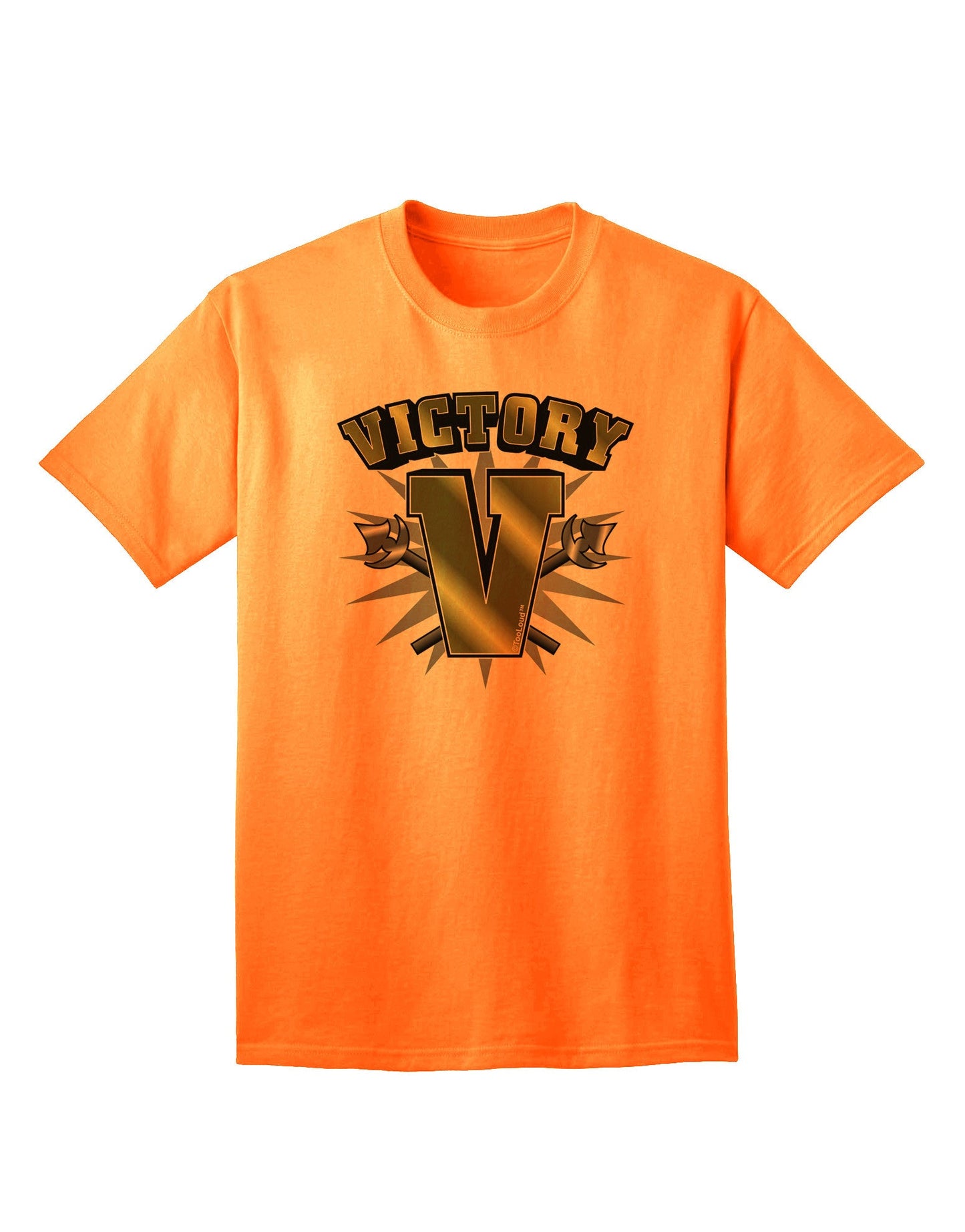 Victory V Premium Adult T-Shirt - Elegance Meets Comfort-Mens T-shirts-TooLoud-Neon-Orange-Small-Davson Sales