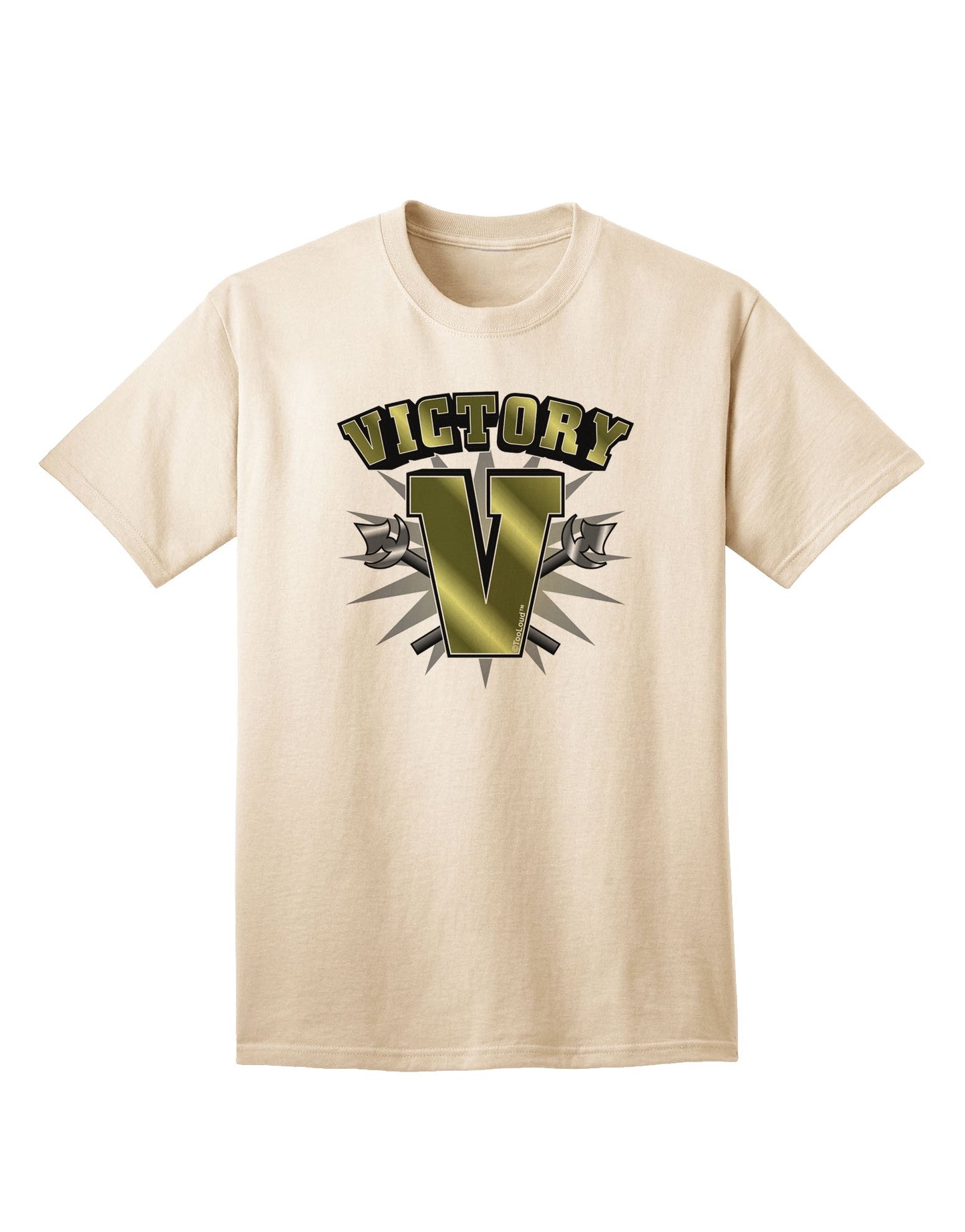 Victory V Premium Adult T-Shirt - Elegance Meets Comfort-Mens T-shirts-TooLoud-Natural-Small-Davson Sales