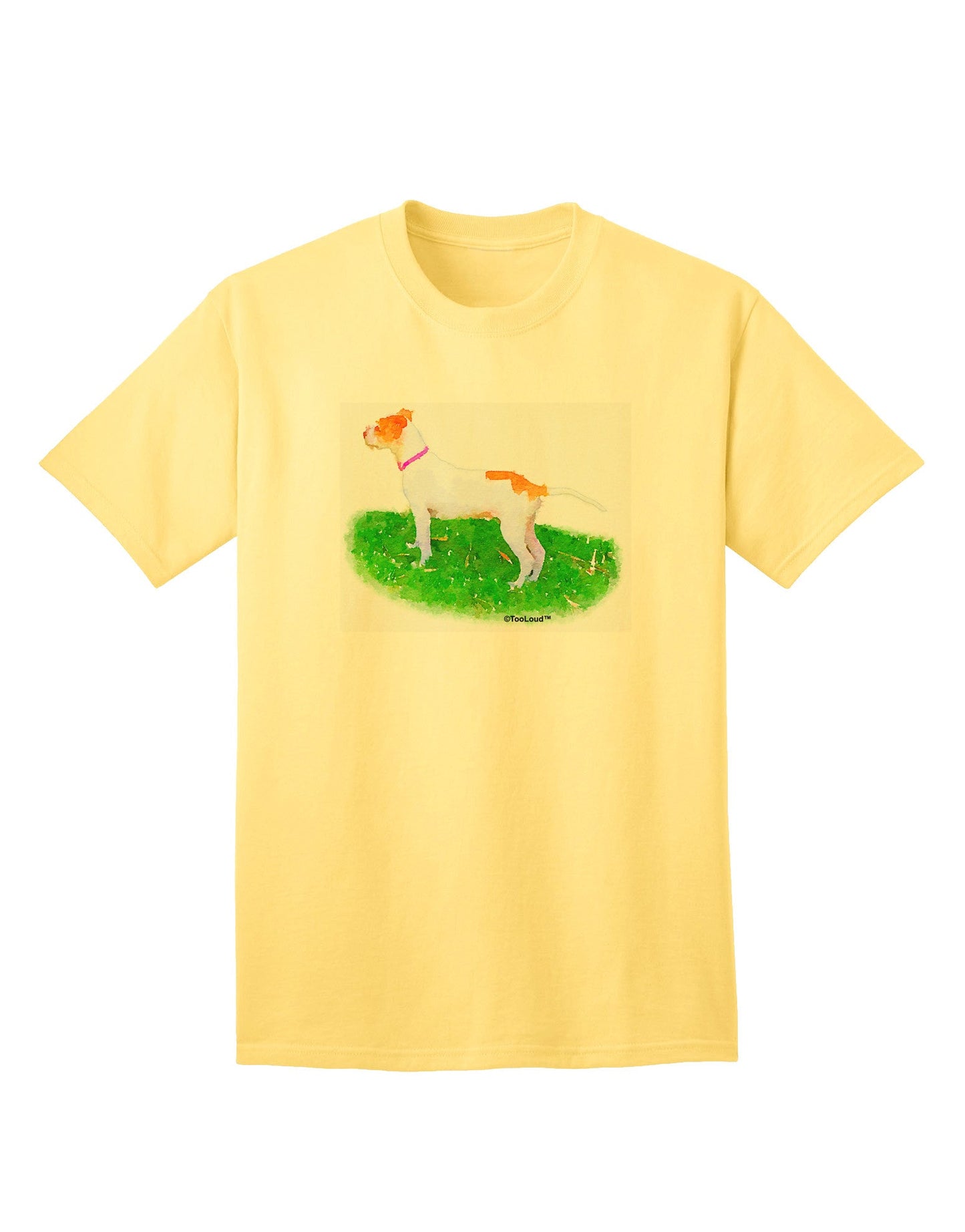 Vigilant Dog Watercolor Adult T-Shirt-Mens T-Shirt-TooLoud-Yellow-Small-Davson Sales