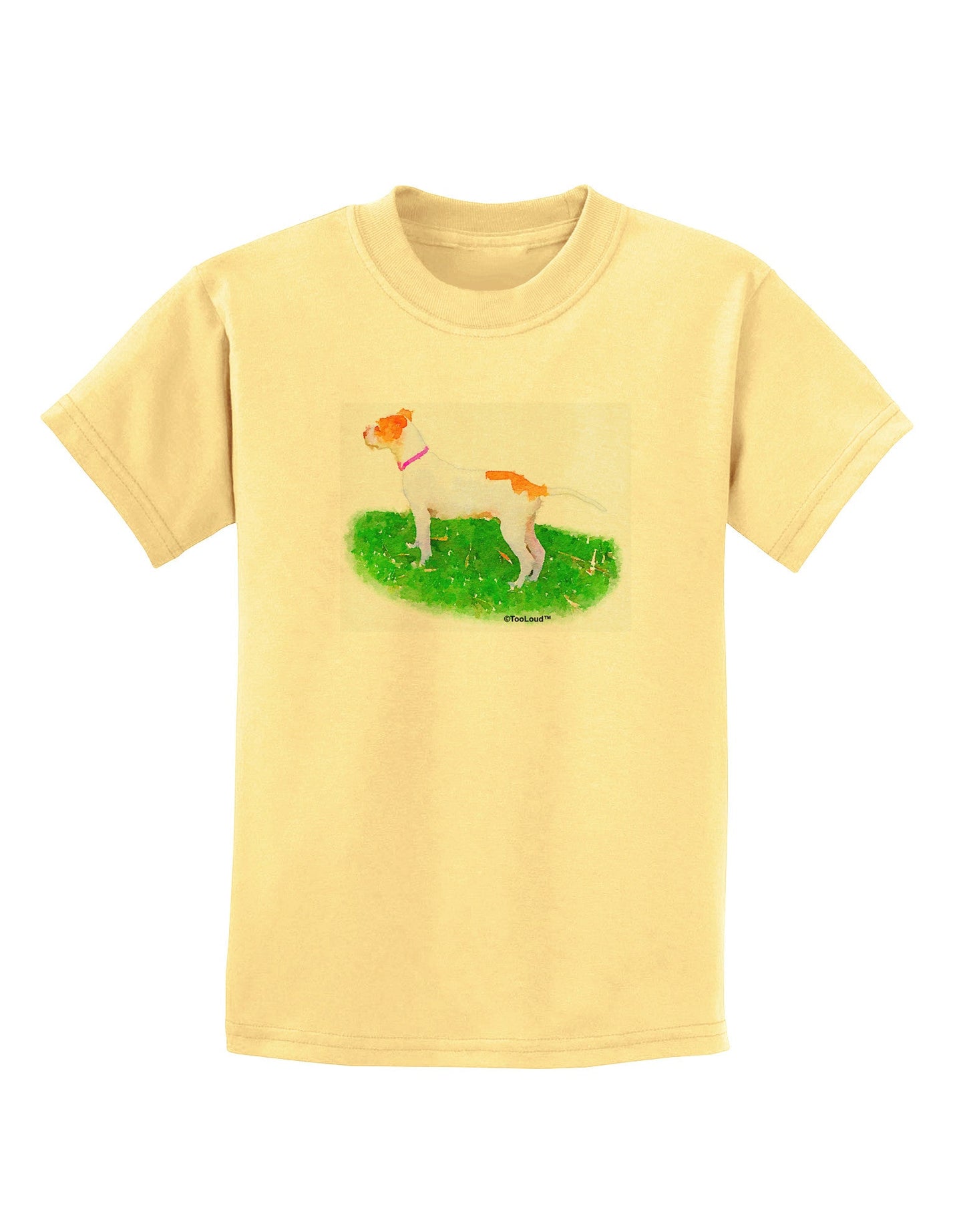 Vigilant Dog Watercolor Childrens T-Shirt-Childrens T-Shirt-TooLoud-Daffodil-Yellow-X-Small-Davson Sales