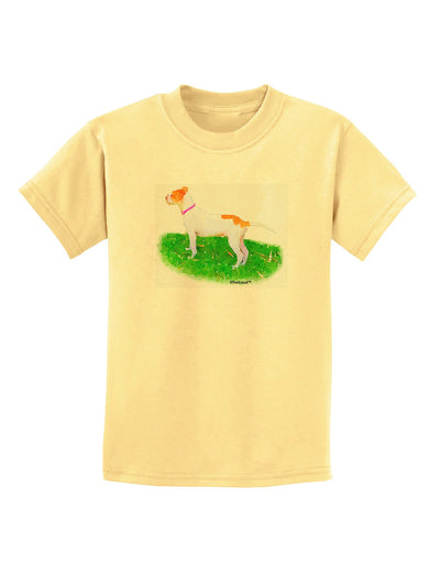 Vigilant Dog Watercolor Childrens T-Shirt-Childrens T-Shirt-TooLoud-Daffodil-Yellow-X-Small-Davson Sales