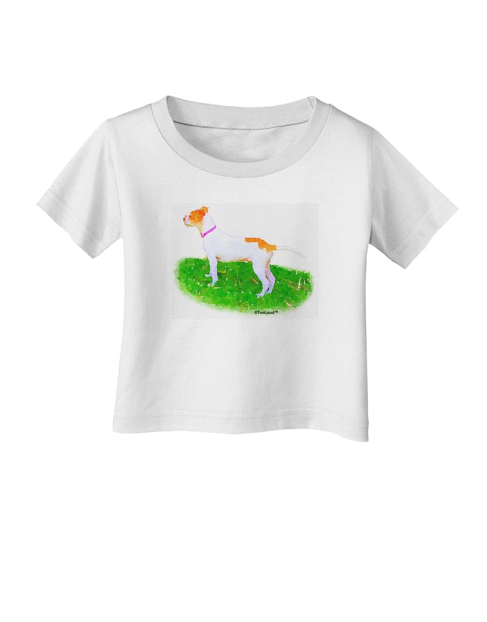 Vigilant Dog Watercolor Infant T-Shirt-Infant T-Shirt-TooLoud-White-06-Months-Davson Sales