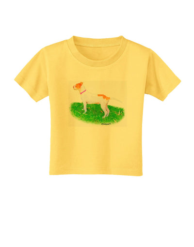 Vigilant Dog Watercolor Toddler T-Shirt-Toddler T-Shirt-TooLoud-Yellow-2T-Davson Sales