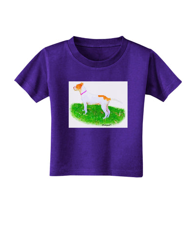 Vigilant Dog Watercolor Toddler T-Shirt Dark-Toddler T-Shirt-TooLoud-Purple-2T-Davson Sales