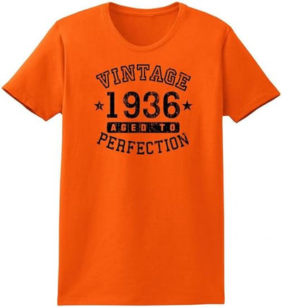 1936 - Ladies Vintage Birth Year Aged To Perfection Birthday T-Shirt