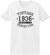 1936 - Ladies Vintage Birth Year Aged To Perfection Birthday T-Shirt