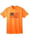 Vintage American Flag Adult T-Shirt with a Distinctive Weathered Look-Mens T-shirts-TooLoud-Neon-Orange-Small-Davson Sales