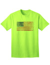 Vintage American Flag Adult T-Shirt with a Distinctive Weathered Look-Mens T-shirts-TooLoud-Neon-Green-Small-Davson Sales