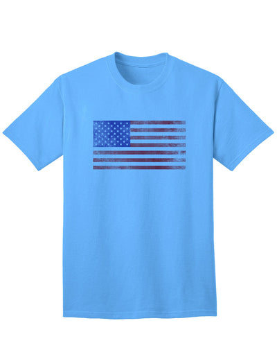 Vintage American Flag Adult T-Shirt with a Distinctive Weathered Look-Mens T-shirts-TooLoud-Aquatic-Blue-Small-Davson Sales