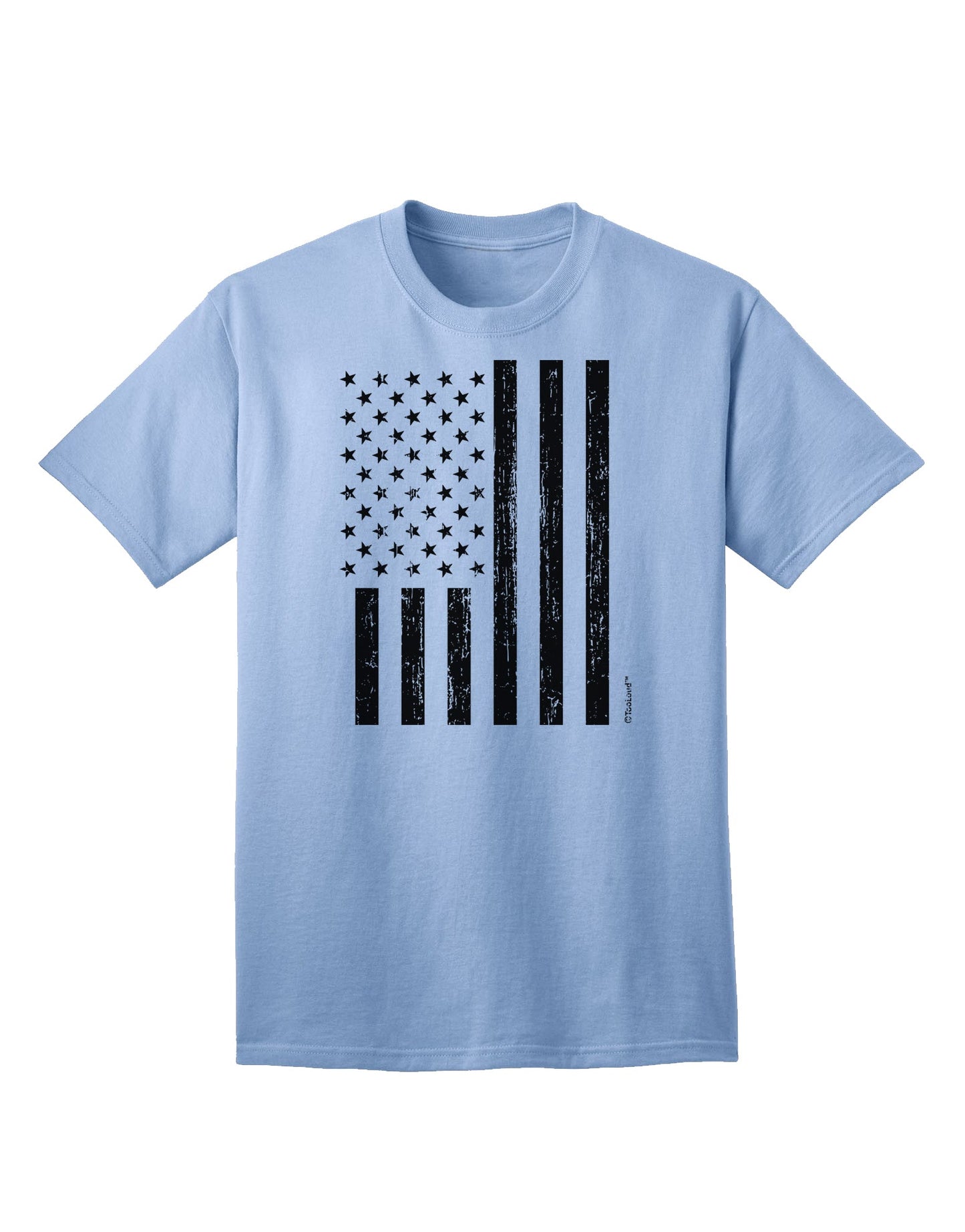 Vintage American Flag Stamp Design - Distressed Adult T-Shirt by TooLoud-Mens T-shirts-TooLoud-Light-Blue-Small-Davson Sales