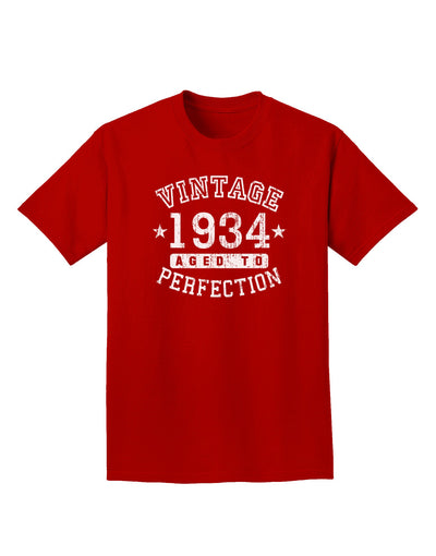 Vintage Birth Year 1934 Adult Dark T-Shirt-Mens T-Shirt-TooLoud-Red-Small-Davson Sales