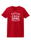 Vintage Birth Year 1934 Womens Dark T-Shirt-TooLoud-Red-X-Small-Davson Sales