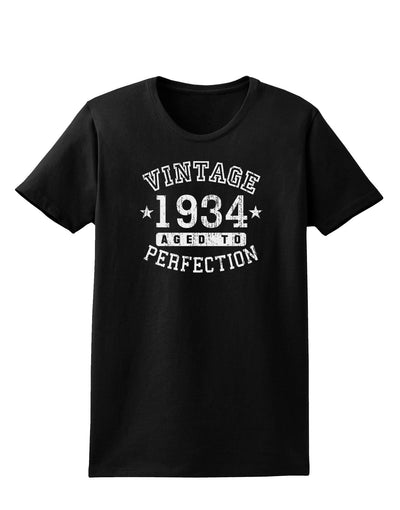 Vintage Birth Year 1934 Womens Dark T-Shirt-TooLoud-Black-X-Small-Davson Sales