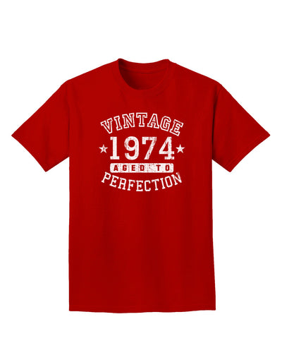 Vintage Birth Year 1974 Adult Dark T-Shirt-Mens T-Shirt-TooLoud-Red-Small-Davson Sales