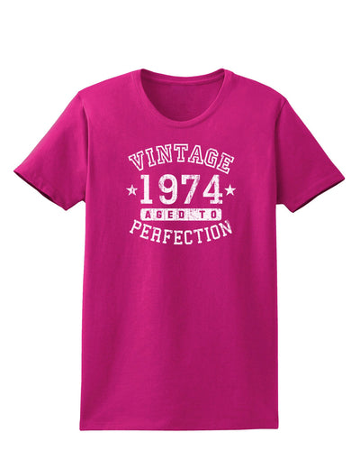 Vintage Birth Year 1974 Womens Dark T-Shirt-TooLoud-Hot-Pink-Small-Davson Sales